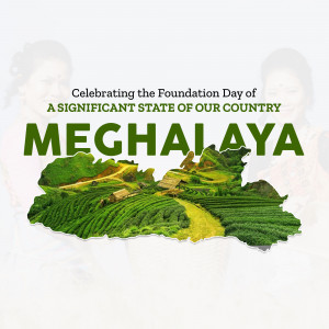 Meghalaya Foundation Day Celebration Poster For X
