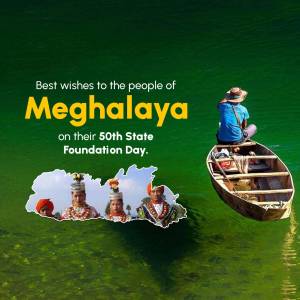 Meghalaya Statehood Day Business Poster For WhatsApp