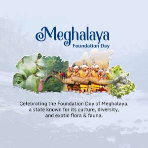 Meghalaya Foundation Day Celebration Promotional Banner For Facebook