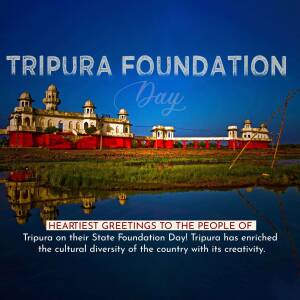 Tripura Foundation Day Greetings Design For Facebook