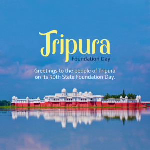 Tripura Foundation Day Artwork For Facebook