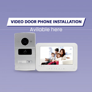 Video Door Phone Installation Business Poster For X