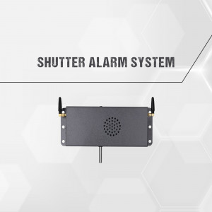 Black shutter alarm system with two antennas