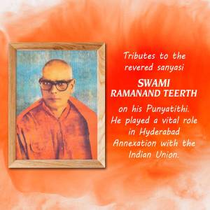 Swami Ramanand Teerth Portrait Marketing Image For Facebook