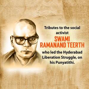Swami Ramanand Teerth - Hyderabad Liberation Flyer For Instagram
