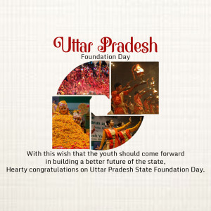 Uttar Pradesh Foundation Day Social Media Post For Telegram