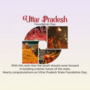 Uttar Pradesh Foundation Day Celebration Graphic For LinkedIn