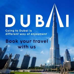 Dubai Travel Advertisement Banner For Pinterest
