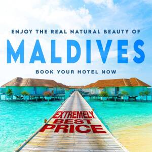 Maldives Travel Advertisement Design For Facebook