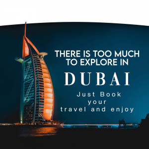 Dubai Travel Promotion Social Media Post For Twitter
