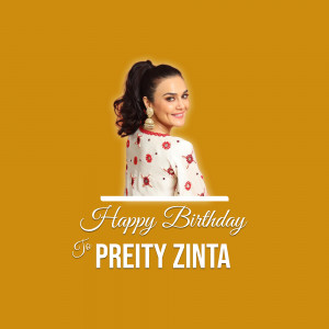 Preity Zinta Birthday Wish Flyer For Google Business Profile