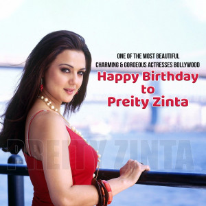 Preity Zinta Birthday Wish Promotional Banner For Google Business Profile