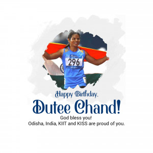 Dutee Chand Birthday Wish Marketing Image For Twitter