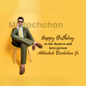 Abhishek Bachchan Birthday Wish Branding Post For LinkedIn