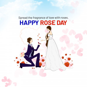 Happy Rose Day - Couple In Love Design For Twitter