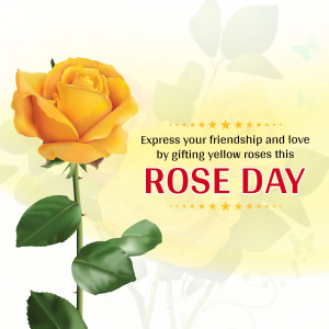 Yellow Rose For Rose Day Creative Design For Telegram