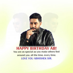 Abhishek Bachchan Birthday Wish Marketing Image For X