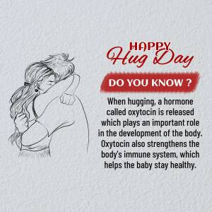 Happy Hug Day - Benefits Of Hugging Image For Telegram