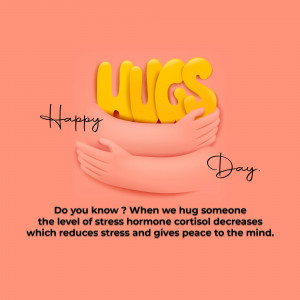 Happy Hugs Day! Social Media Post For Telegram