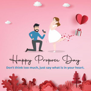 Happy Propose Day Illustration Branding Post For Telegram