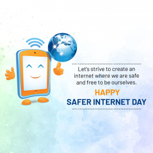 Happy Safer Internet Day Business Poster For Telegram
