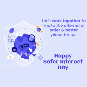 Happy Safer Internet Day Promotional Banner For Facebook