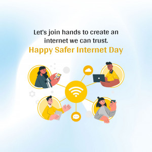 Safer Internet Day Illustration Banner For Pinterest