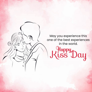 Happy Kiss Day Illustration Business Poster For X