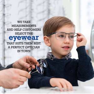 Kids Eyewear Fitting Business Poster For LinkedIn