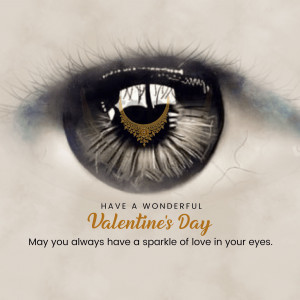 Sparkling Valentine's Day Eye Artwork For LinkedIn