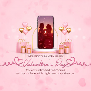 Valentine's Day Phone Display Ad Flyer For Pinterest