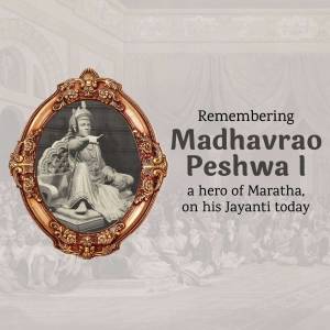 Remembering Madhavrao Peshwa I Business Poster For LinkedIn