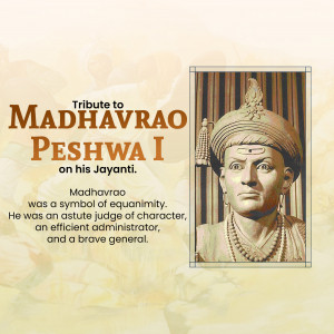 Tribute To Madhavrao Peshwa I Banner For Pinterest