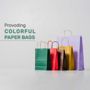 Colorful Paper Bags Collection Poster For Telegram