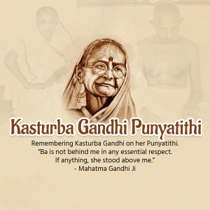 Kasturba Gandhi Punyatithi Marketing Image For Instagram