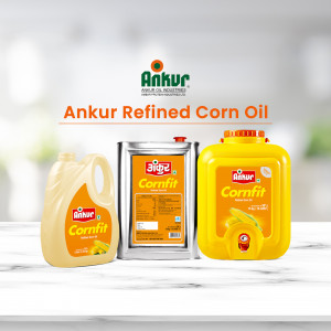 Ankur Corn Oil bottles and containers