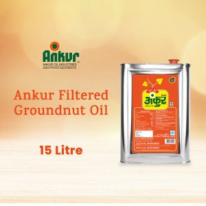 Ankur Filtered Groundnut Oil 15 Litre Tin