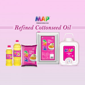 Assortment of MAP Refined Cottonseed Oil packaging