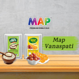 Map Vanaspati and Master Chefs Edible Oils product advertisement