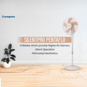 Crompton SilentPro PentaFlo fan with 5 blades and a modern design