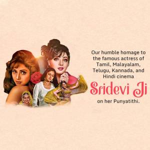 Sridevi Ji - A Tribute Poster For Telegram