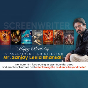Sanjay Leela Bhansali Birthday Tribute Advertisement For Twitter