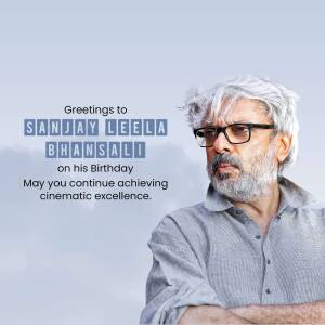 Sanjay Leela Bhansali Birthday Greetings Banner For Telegram