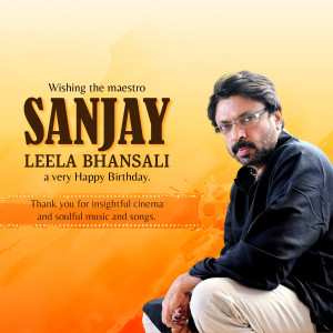 Sanjay Leela Bhansali Birthday Wish Branding Post For Facebook