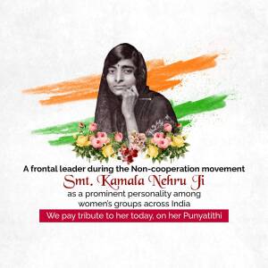 Kamala Nehru - A Tribute Design For LinkedIn