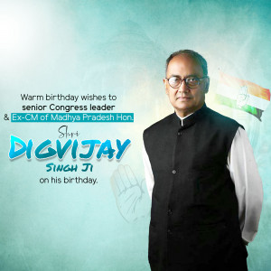 Digvijay Singh Birthday Wishes Banner For Facebook