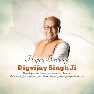Digvijay Singh Birthday Wish Creative Design For Facebook
