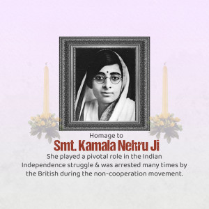 Homage To Kamala Nehru Poster For Instagram