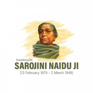 Sarojini Naidu Portrait Artwork For Telegram