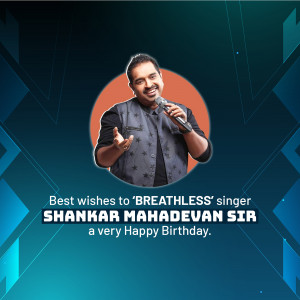 Shankar Mahadevan Birthday Wish Poster For Telegram